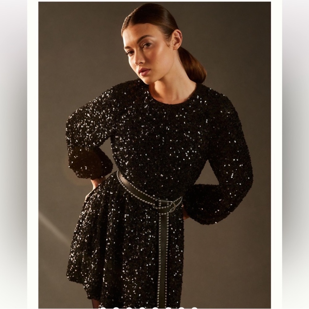 SUNDAY IN BROOKLYN BALLOON-SLEEVE MINI DRESS